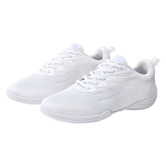 NOKIO Women's Cheer Shoes Breathable Knit Cheerleading Sneakers Lightweight Non-S𝗅ip Dance Training Shoes for Tumbling, Walking School, Tennis, Competition