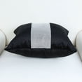 thumbnail image 4 of Funda de cojín PiccoCasa con diamante de terciopelo para decoración de bodas y fiestas 45 x 45cm negro, 4 of 7