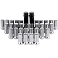 thumbnail image 4 of CCIYU 4X Wheel Spacer Adapters 2" 8x6.5 to 8x180 126.15mm 14x1.5 +Wheel Lug Nuts 32x 14X1.5 Thread Silver Chrome Open End Spline Lug Nuts compatible for 2003-2008 H ummer H2, 4 of 5