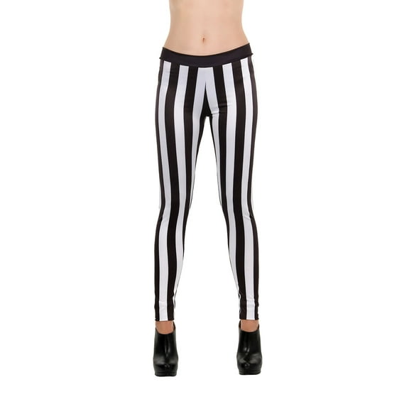 Black and White Striped Leggings