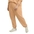 thumbnail image 6 of Hanes Originals Women's Soft Brushed Fleece Joggers, 30" (Plus Size) Java Frost Tan 4X, 6 of 6