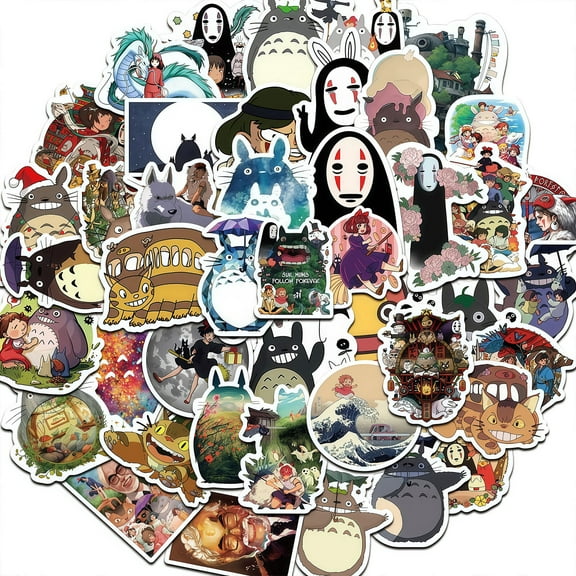 50 PCS For Spirited Away Movie Theme Water Bottle Stickers for Teens,Waterproof Vinyl Holiday Party Stickers for Skateboard,Suitcases, Laptop Stickers for Girls Boys Gift