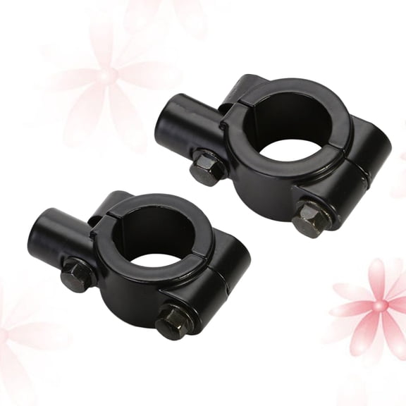 LITINKIMI 2-Pack Motorcycle Rearview Mirror Bracket Clamp, Black Handlebar Mount Support Holder for Bikes, Scooters and ATVs