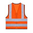 thumbnail image 4 of Alvivi Children Safety Vest Visibility Personalized Vest Volunteer Cycling Skiing Riding Waistcoat with Reflective Strip B Orange 10-12, 4 of 7