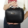 thumbnail image 7 of Unique Bargains Toiletry Bag Travel Makeup Bag with Detachable Makeup Brush Divider for Women Girls Black, 7 of 7