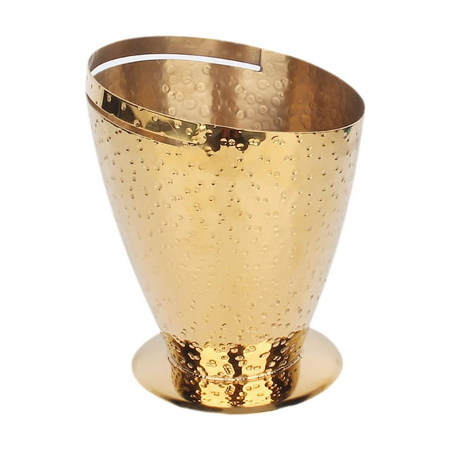 Cubo de hielo de acero inoxidable, Cubo para champán, bañera para bebidas versátil, contenedor de hielo para comedor de Hotel, suministros nocturnos Oro