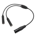 thumbnail image 1 of Aviation Headset Adapter, Aviation Headphone Cable Stable Performance GA Dual Plug To 5 Pin XLR Plug and Play  for Most Of Aviation Headsets, 1 of 7