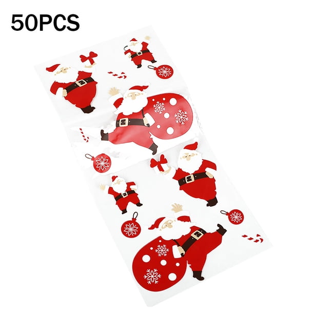 Matsuzay 50 unids/lote bolsa de dulces de Navidad, bolsa de embalaje de dibujos animados dulces, regalo de fiesta de Navidad, muñeco de nieve, Type6 NO6