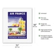 thumbnail image 2 of France - French Riviera - Côte d'Azur France - Le Negresco Hotel - Vintage Airline Travel Poster by Bernard Villemot c.1952 - Fine Art Rolled Canvas Print 11in x 14in, 2 of 4