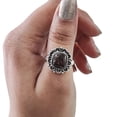 thumbnail image 2 of Natural Garnet Ring, Rough Garnet Gemstone Ring, January Birthstone, Bohemian Ring, 925 Sterling Silver, Womens Ring, Christmas, Thanksgiving, Handmade, Statement Jewelry, Rough Gemstone Jewelry, 2 of 6