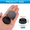 thumbnail image 2 of 50pcs tapones de agujero de plástico de nylon, tapones de agujero de tornillo redondo de 1-1/2" (38mm) para muebles de cocina en negro, 2 of 7