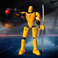thumbnail image 5 of Robot Action Figure Under $5! Yannianjz Articulated Bot 13 Joint Movable 3D Printed Figure, DIY Decompression Tool Mechanical Action Figure, Articulated Doll for Collectors and Stress Relief, 5 of 6