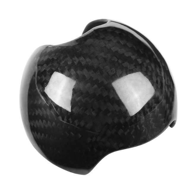 Embellecedor de cubierta de perilla de palanca de cambios de coche de fibra de carbono para Audi A3 S3 2012-2018