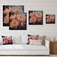 thumbnail image 4 of Designart "Dreaming of Peach Peonies" Floral Print on Natural Pine Wood, 4 of 5