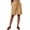 Beige, variant on Shorts for Women Plus Size Women's Half Shorts Pants Summer Elastic Waist Buttons Casual Linen Pockets Pants 3XL