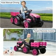 thumbnail image 6 of NEILA 12V Battery-Powered Ride-On Tractor for Kids – Dual Motor Electric Vehicle with Remote Control, 3-Speed Settings, LED Lights & USB Audio – Perfect Gift for Young Farmers,Pink, 6 of 7