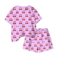 thumbnail image 6 of Mifsaly Kids Girls 2 Piece Cotton Matching Outfits Short Sleeve Cute Printed Tops and Shorts Skin-Friendly Breathable Casual Summer Clothes, 6 of 6