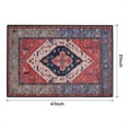 thumbnail image 2 of Lovote 2 Pcs Classic Area Rug Traditional Oriental Carpet Vintage Floor Rug 2.6'x 4' Non Slip Mat for Living Room Bedroom Farmhouse, Bohemia Red, 2 of 5