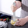 thumbnail image 2 of pilon Cocktail En Inox, Mlangeur Cocktail Outil De Barre Pour Citron, Crer De Dlicieux Mojitos, 18,5cm, 2 of 5
