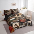 thumbnail image 3 of Castle Fairy Kids Safari Bear Deer Twin Bedding Sets,Maple Leaves Bedding Comforter Set, 3 of 8