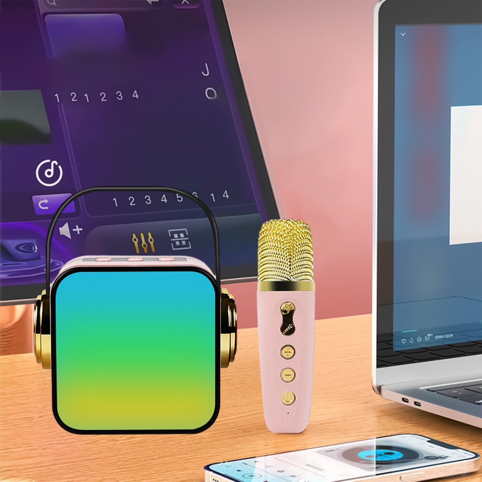 Microphone, New Microphone, Audio, Wireless Microphone, Bluetooth, Karaoke Sound, Household Singing, Household KTV