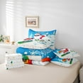 thumbnail image 5 of Feelyou Santa Claus Child Bedding Comforter Set 7-Piece, Merry Christmas King Bedding Sets, Kawaii Cartoon Snowman Reversible Bed Sheets, Microfiber Bedroom Decor, 5 of 7