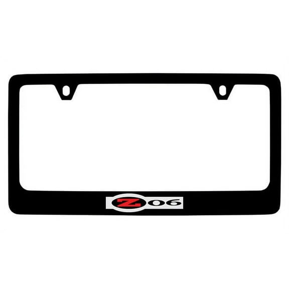 Chevrolet Corvette C5 Zo6 Black Coated Metal License Plate Frame Holder