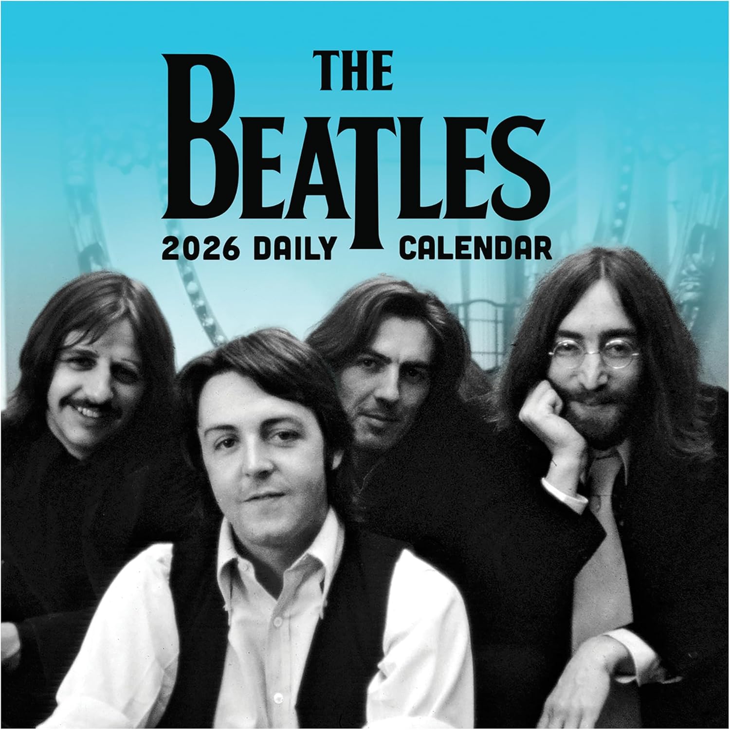 2026 The Beatles Daily Desktop Calendar - Home and Office Organization - Small Desk Calendar 2026 with Full-Color Tear-Off Pages and Standing Cardboard Easel - 5.25in x 5.25in