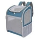 thumbnail image 1 of Mochila para mascotas, bolsa de transporte, soporte con hebilla para perros pequeños y gatos, bolsa de viaje plegable para mascotas, para acampar, Azul, 1 of 9