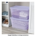 thumbnail image 3 of Caja Almacenamiento Sterilite de Plástico Transparente con Tapa Color Morada 55LT, 3 of 4