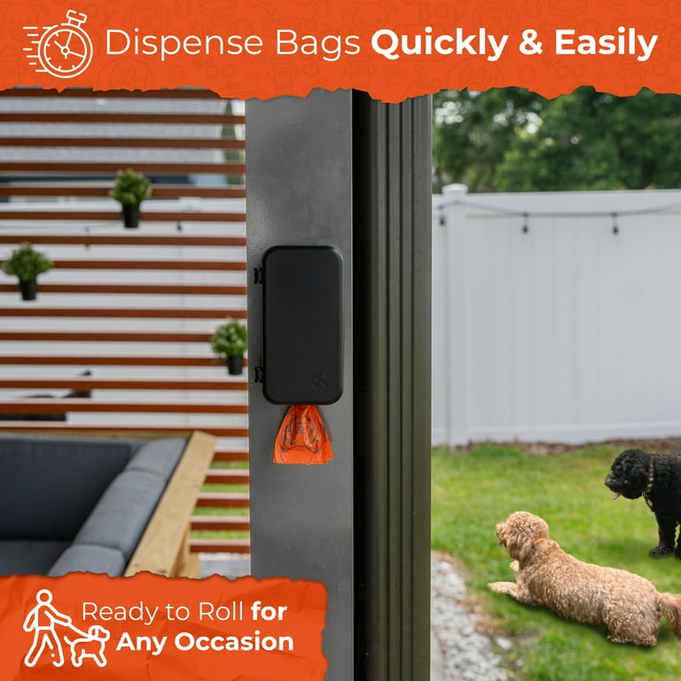 Pexter Dog Poop Bag Dispenser Wall Mount Indoor Outdoor Waste Bags