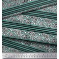 thumbnail image 2 of Soimoi Velvet Fabric Leaves & Floral Block Decor Fabric Printed Yard 58 Inch Wide, 2 of 3
