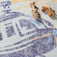 thumbnail image 4 of World Explorer Helicopter Indoor Flatweave Polyester Anti-Skid Kids' Area Rug, 4' x 6', Travel Cerulean Blue by Superior, 4 of 6