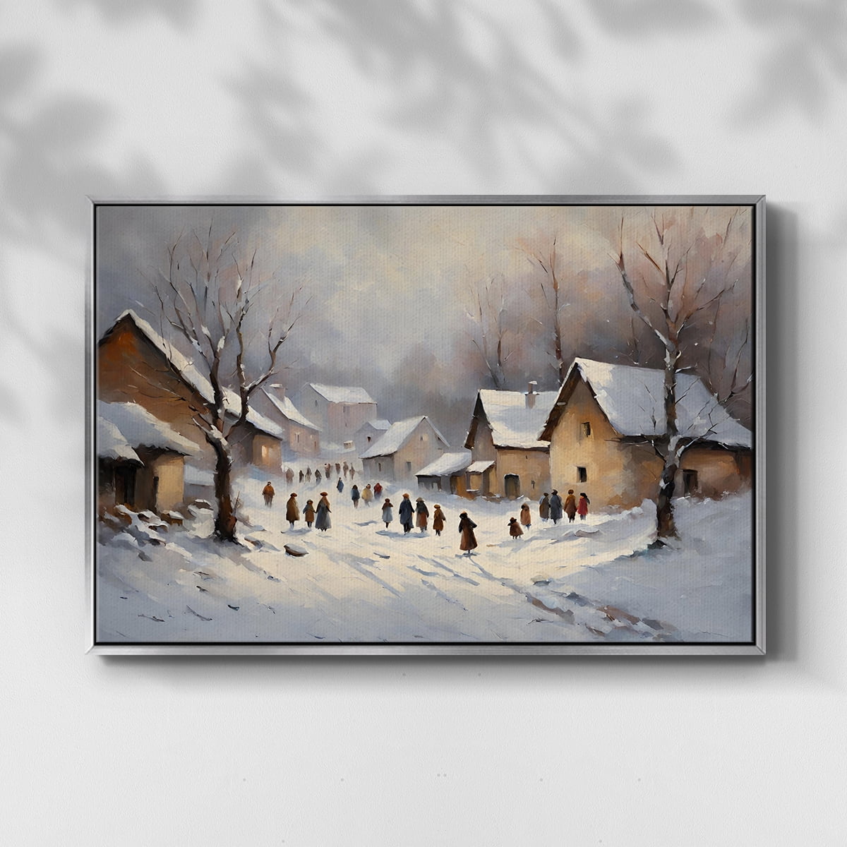 Vintage Landscape-CCX By Wexford Home Framed in Silver Wood Gallery Wrapped Canvas 17 in. x 25 in.