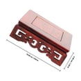 thumbnail image 2 of OULII Wood Pedestal Stand For Lamp Dark Red Decorative Display 1Pack, 2 of 5