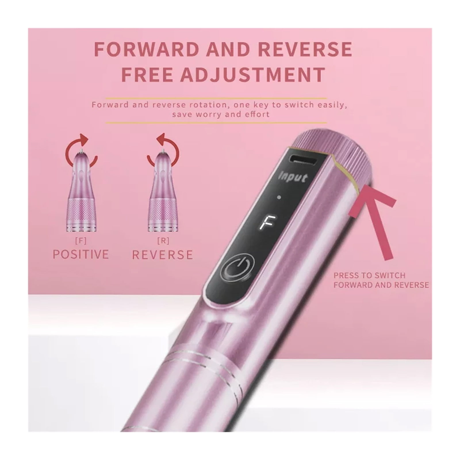 Cordless Electric Nail Drill Machine With LED Display,Professional Efile Nail Drill Kit,Portable Nail Drill For Acrylic Nails ,Low Noise