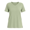 thumbnail image 4 of biudgviw Soft Workout Tops for Women V Neck Short Sleeve Athletic Shirts Side Split Casual Loose Fit Gym Running Tee for Summer, 4 of 5