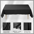 thumbnail image 5 of Lann's Linens 20 Pack 60 x 102 Inch Rectangular Tablecloth, Washable Polyester Fabric Table Cloth for Dining Tables, Restaurants, Weddings - Black, 5 of 7