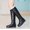 Black, variant on EGNMCR Women's Low-Heeled Mid Calf Boots Warm Down Thick Soled Black Cotton High boots boots