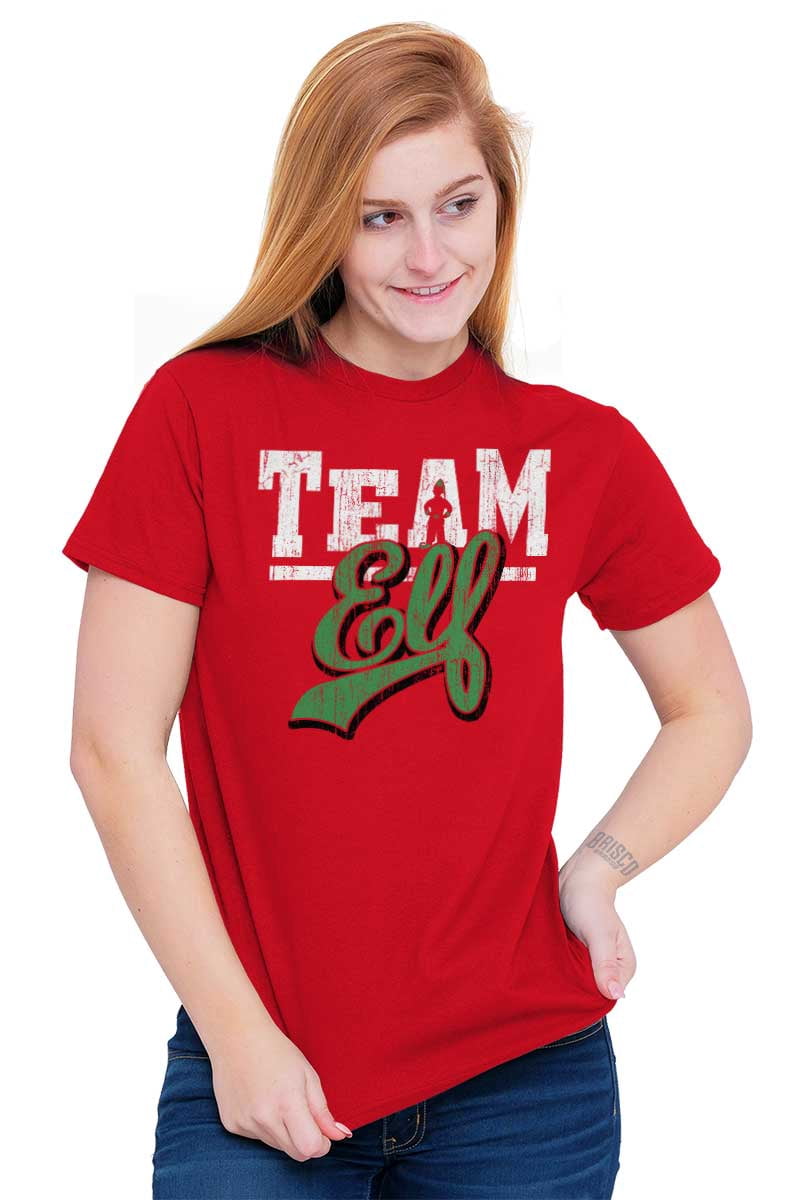 Christmas Team Elf Santa's Helper Plus Size Crewneck Graphic Tee Shirt Brisco Brands 3X