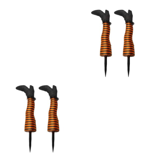 Injueey 2 pack/lote divertido adorno navideño patas de decoración de Halloween decoración del hogar decoración de fiesta naranja naranja 2Conjunto