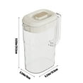 thumbnail image 3 of sruoe Beverage Pitcher, Water Pitcher with Lid, Large Capacity Water Storage, Ice Tea Pitcher, Portable Leak Proof Summer Drink Bucket Cold Kettle, Clear Brewing Pitcher, Juice Jars, Plastic, 3 of 6