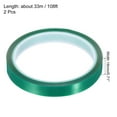 thumbnail image 2 of Uxcell Green Heat Tape, 2 Rolls 18mmx33m 108ft High Temperature Heat Resistant Tape for Sublimation, 2 of 6
