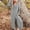 Gray, variant on Jumpsuits For Women Long Sleeve Long Pants One Piece Jumpsuits Baggy Overalls Crew Neck Going Out Vacation Summer Rompers For Women 2026 S