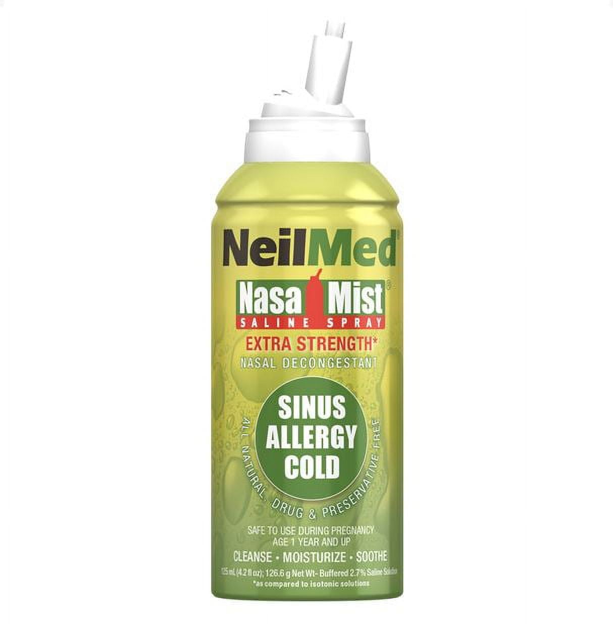 3 Pack - NeilMed Hypertonic NasaMist Saline Spray 2.7 % Extra Strength 4.5 oz