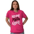 thumbnail image 3 of No One Fights Alone Breast Cancer Women's Plus Size Graphic Tee Brisco Brands 5X, 3 of 5