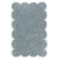 thumbnail image 3 of JONATHAN Y SHAPES 6 x 9 Area Rug, Alice Cottage Two-Tone Scalloped - Turquoise/Cream, SHP103D-6, 3 of 8