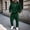 Army Green, variant on Mens Sweatsuits 2 Piece with Multiple Pockets Casual Fashion Long Sleeve Drawstring Hoodie and Sweatpants Outfits Set Black L