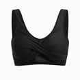 thumbnail image 5 of TOWED22 Women's Twist Front V Neck Bikini Top Padded Adjustable Spaghetti Straps Bathing Suit Tops Only Black,XXL, 5 of 7