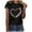Black, variant on Valentines Day Gifts Zpanxa Valentines Shirts for Women, Cute Casual Summer Tops, Graphic Tees for Teen Girls, Ladies Tops and Blouses, Fashion Short Sleeve Heart Shirts Black S